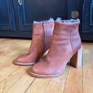See by Chloé Leather Ankle Boots w/ Fur lining